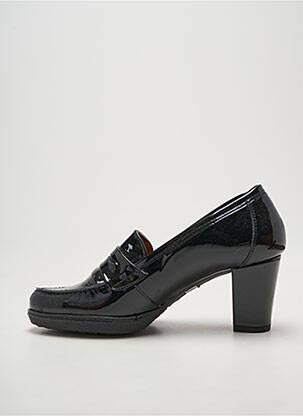 Mocassins matière lisse talon de 7 à 9cm noir KARSTON femme
