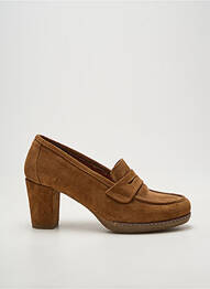 Mocassins bout rond talon de 7 à 9cm marron KARSTON femme