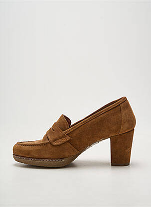 Mocassins bout rond talon de 7 à 9cm marron KARSTON femme