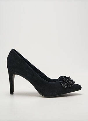 Escarpins tissage satiné talon de 7 à 9cm noir KARSTON femme