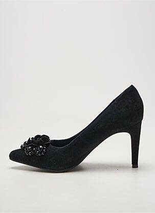 Escarpins tissage satiné talon de 7 à 9cm noir KARSTON femme