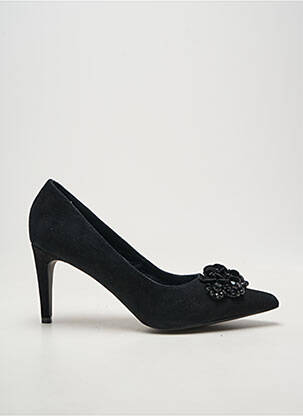 Escarpins tissage satiné talon de 7 à 9cm noir KARSTON femme
