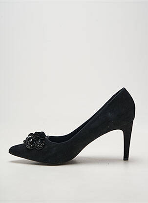 Escarpins tissage satiné talon de 7 à 9cm noir KARSTON femme