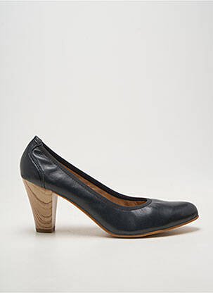 Escarpins tissage satiné talon de 7 à 9cm noir KARSTON femme