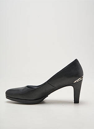 Escarpins tissage satiné talon de 7 à 9cm noir MYMA femme