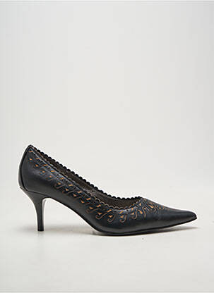 Escarpins tissage satiné talon de 4 à 6cm noir KARSTON femme