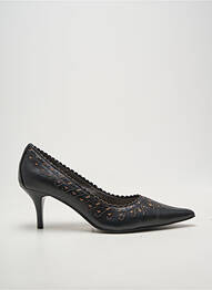 Escarpins tissage satiné talon de 4 à 6cm noir KARSTON femme
