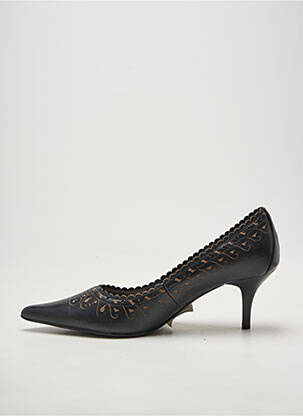Escarpins tissage satiné talon de 4 à 6cm noir KARSTON femme