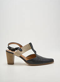 Sandales/nu pieds tissage satiné talon de 7 à 9cm noir KARSTON femme