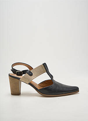 Sandales/nu pieds tissage satiné talon de 7 à 9cm noir KARSTON femme