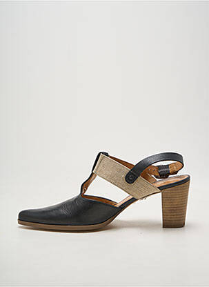 Sandales/nu pieds tissage satiné talon de 7 à 9cm noir KARSTON femme