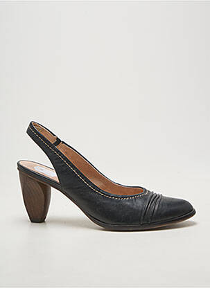Escarpins tissage satiné talon de 7 à 9cm noir KARSTON femme