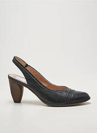 Escarpins tissage satiné talon de 7 à 9cm noir KARSTON femme