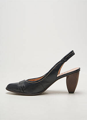 Escarpins tissage satiné talon de 7 à 9cm noir KARSTON femme