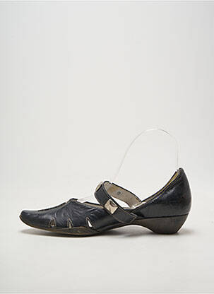Sandales/nu pieds tissage satiné talon plat jusqu'à 3cm noir KARSTON femme