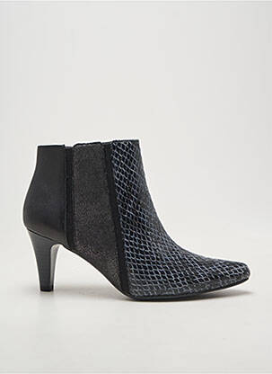 Bottines/boots tissage satiné talon de 7 à 9cm noir SWEET femme