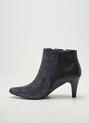 Bottines/boots tissage satiné talon de 7 à 9cm noir SWEET femme