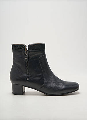 Bottines/boots tissage satiné talon plat jusqu'à 3cm noir SWEET femme
