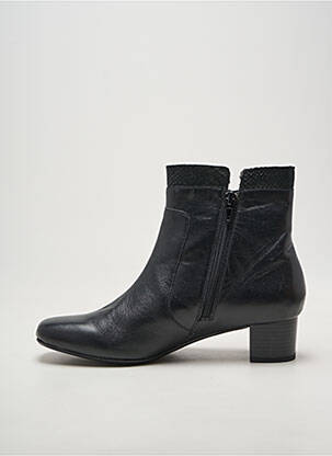 Bottines/boots tissage satiné talon plat jusqu'à 3cm noir SWEET femme