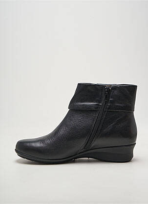 Bottines/boots tissage satiné talon plat jusqu'à 3cm noir SWEET femme