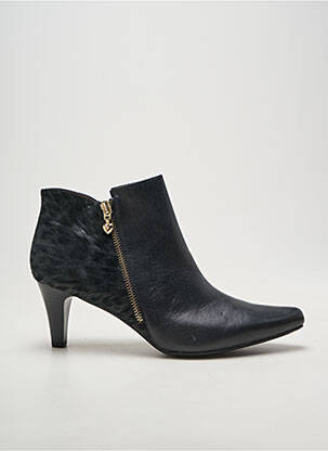 Bottines/boots tissage satiné talon de 7 à 9cm noir SWEET femme