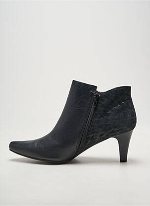 Bottines/boots tissage satiné talon de 7 à 9cm noir SWEET femme