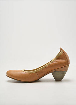 Escarpins tissage satiné talon de 7 à 9cm beige SWEET femme
