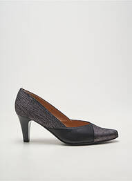 Escarpins tissage satiné talon de 7 à 9cm noir SWEET femme