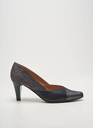 Escarpins tissage satiné talon de 7 à 9cm noir SWEET femme