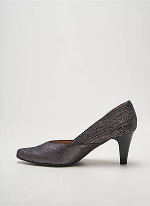 Escarpins tissage satiné talon de 7 à 9cm noir SWEET femme