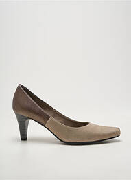 Escarpins tissage satiné talon de 4 à 6cm beige SWEET femme