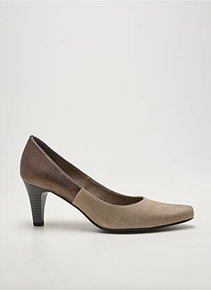Escarpins tissage satiné talon de 4 à 6cm beige SWEET femme