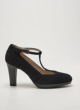 Escarpins tissage satiné talon de 7 à 9cm noir BRENDA ZARO femme