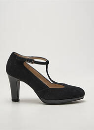 Escarpins tissage satiné talon de 7 à 9cm noir BRENDA ZARO femme