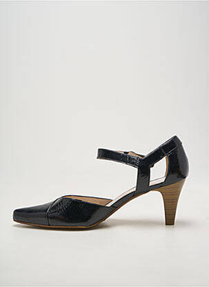 Escarpins tissage vernis talon de 7 à 9cm noir SWEET femme