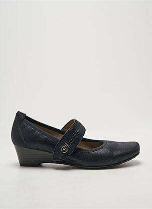 Ballerines fermeture scratch talon de 4 à 6cm noir SWEET femme