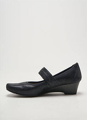 Ballerines fermeture scratch talon de 4 à 6cm noir SWEET femme