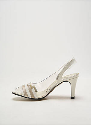 Escarpins tissage satiné talon de 7 à 9cm or BRENDA ZARO femme