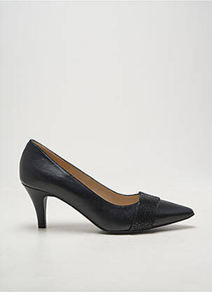 Escarpins tissage satiné talon de 4 à 6cm noir BRENDA ZARO femme