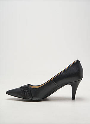 Escarpins tissage satiné talon de 4 à 6cm noir BRENDA ZARO femme