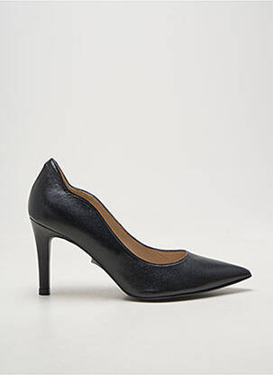 Escarpins tissage satiné talon de 7 à 9cm noir BRENDA ZARO femme