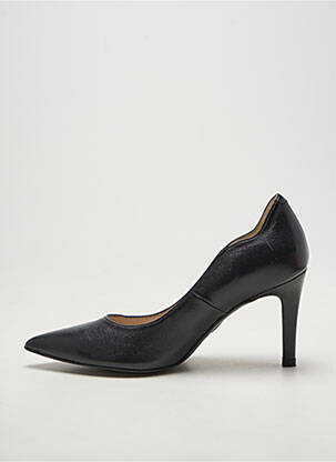 Escarpins tissage satiné talon de 7 à 9cm noir BRENDA ZARO femme