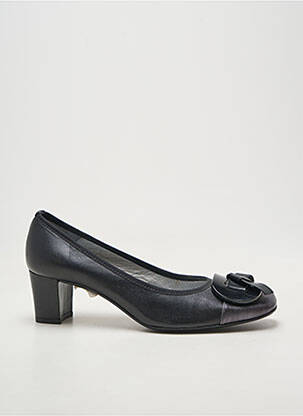 Escarpins tissage satiné talon de 4 à 6cm noir BRENDA ZARO femme