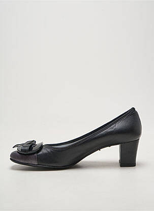 Escarpins tissage satiné talon de 4 à 6cm noir BRENDA ZARO femme