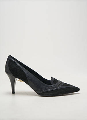 Escarpins tissage satiné talon de 7 à 9cm noir ILARIO FERUCCI femme