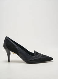 Escarpins tissage satiné talon de 7 à 9cm noir ILARIO FERUCCI femme