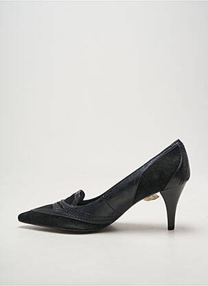 Escarpins tissage satiné talon de 7 à 9cm noir ILARIO FERUCCI femme