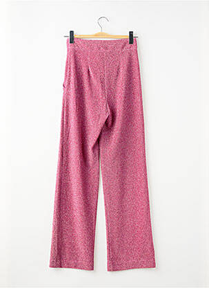 Pantalon droit stretch taille normale rose RUE DES ABBESSES femme