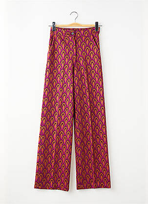 Pantalon droit stretch taille normale violet STUDIO 66 femme
