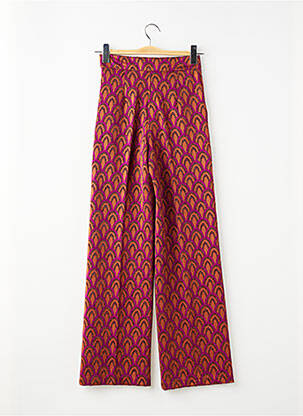 Pantalon droit stretch taille normale violet STUDIO 66 femme
